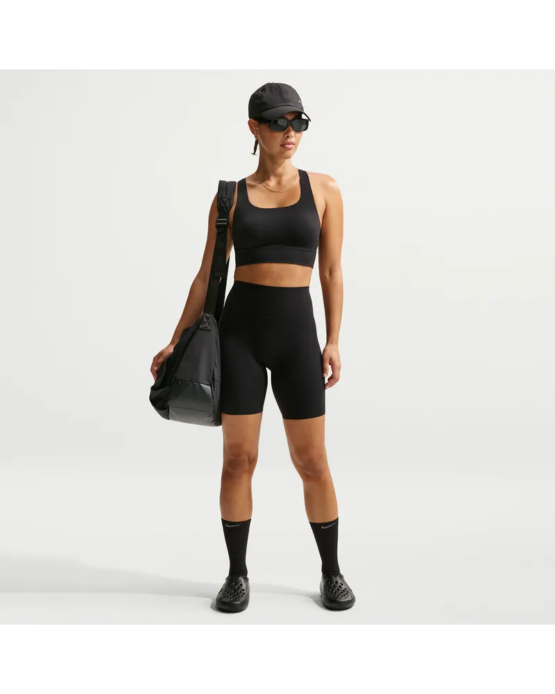 Nike Zenvy Bike Shorts mit hohem Taillenbund (Damen, ca. 20,5 cm) - Schwarz Schwarz