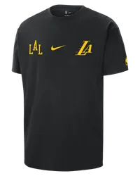 Nike Los Angeles Lakers 2023/24 City Edition  NBA Courtside Max90 T-Shirt für Herren - Schwarz Schwarz