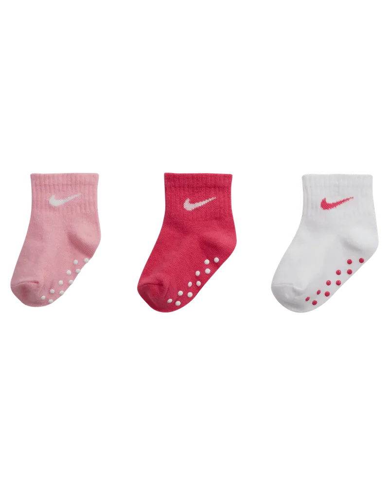 Nike Swoosh rutschfeste Knöchelsocken (Babys, 3 Paar) - Multi-Color Multi-color