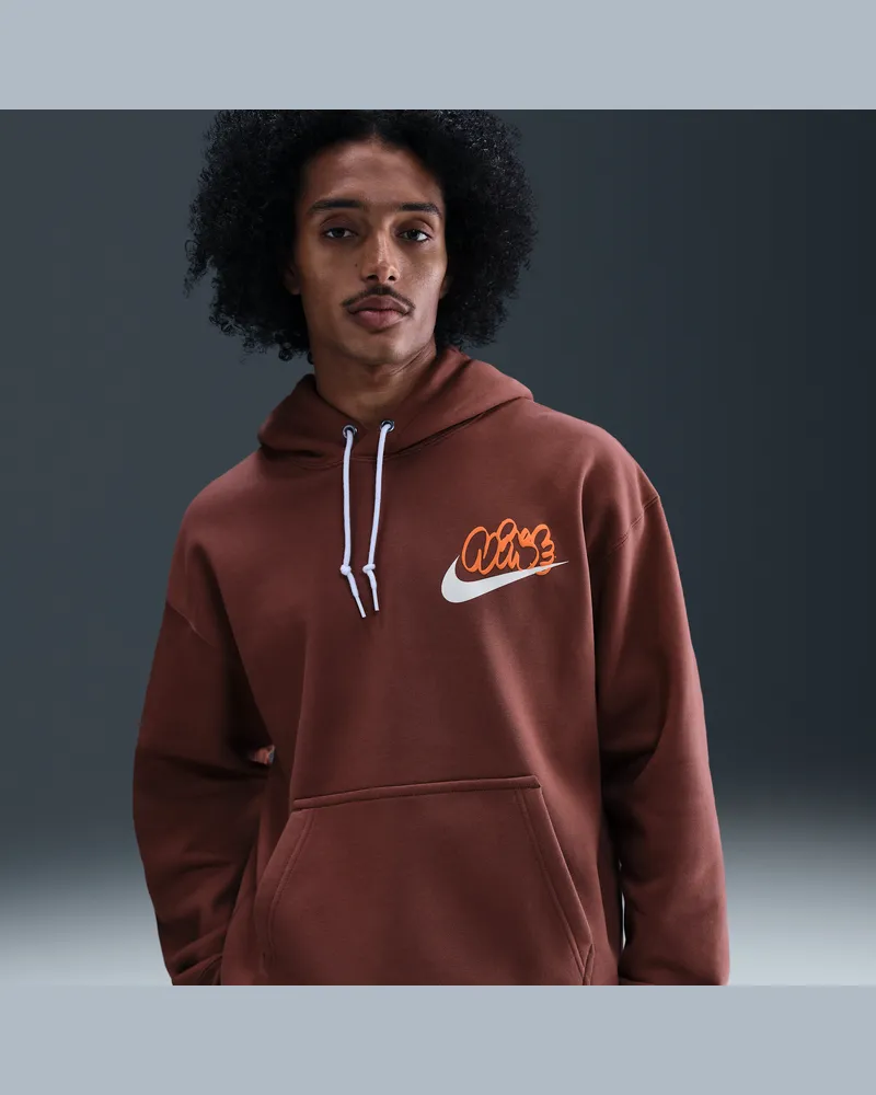Nike Solo Swoosh Fleece-Hoodie für Herren - Braun Braun