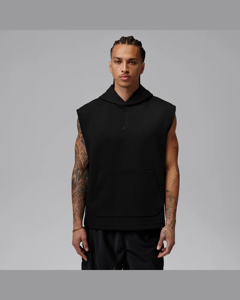 Jordan Sport Ärmelloser Hoop Fleece Dri-FIT-Hoodie (Herren) - Schwarz Schwarz