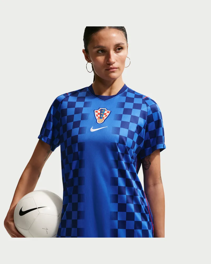 Nike Kroatien 2026  Replika-Fußballtrikot mit Dri-FIT-Technologie Auswärtsspiel (Damen) - Blau Blau