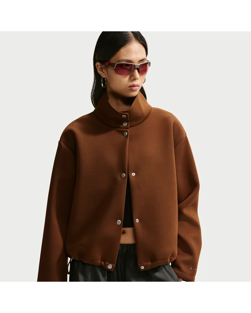 Nike Article Fleece Oversize-Jacke (Damen) - Braun Braun