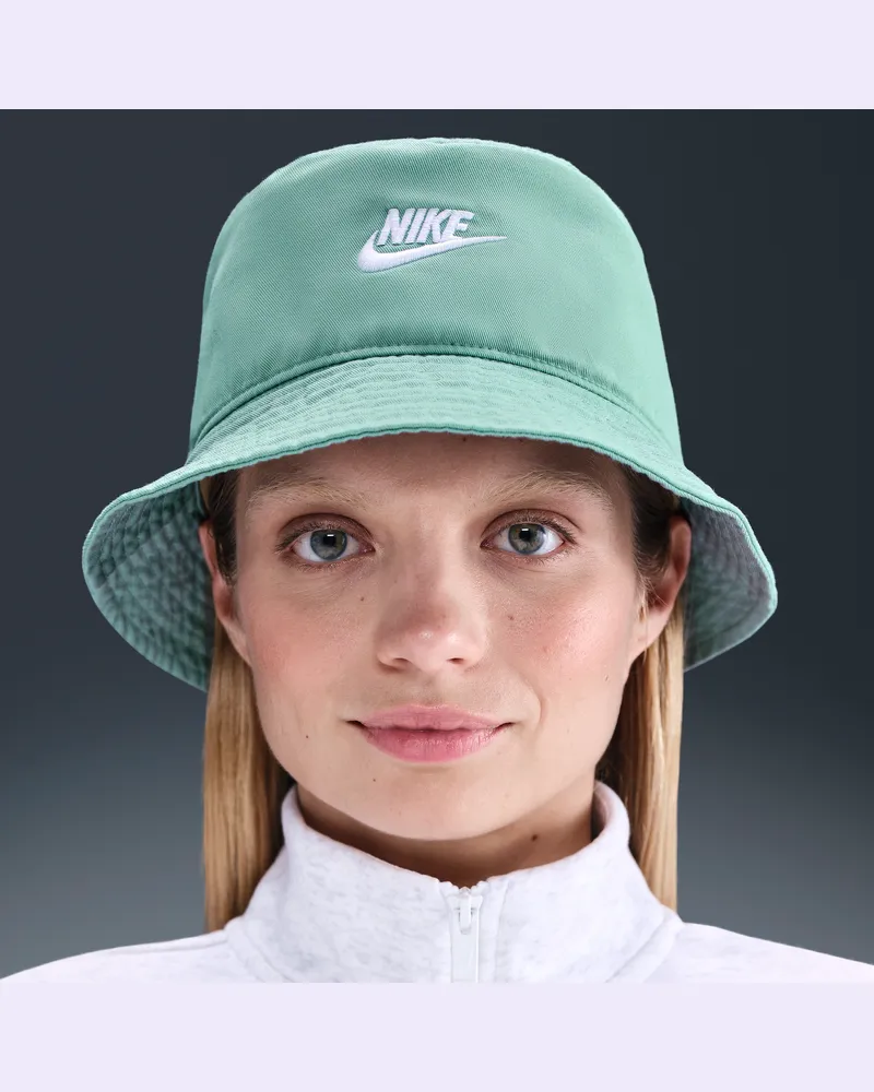 Nike Apex Futura Bucket Hat im Washed-Look - Grün Grün