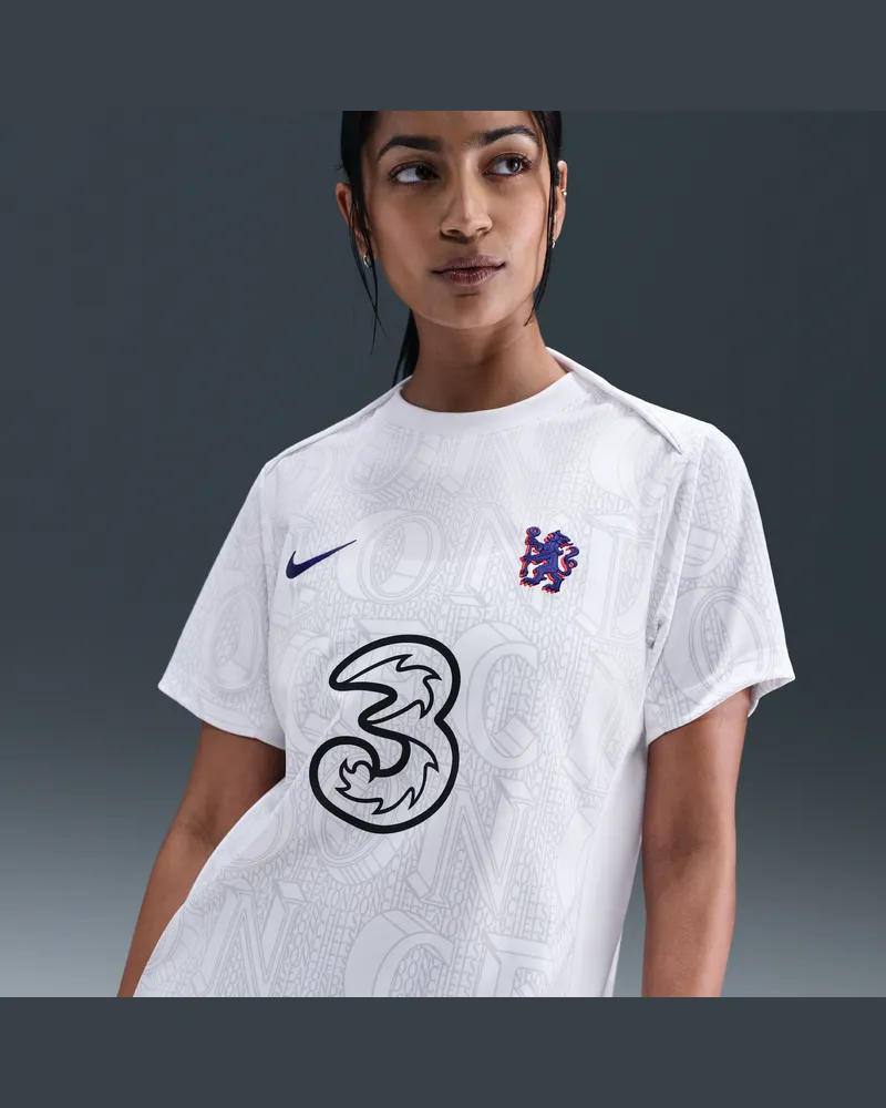 Nike FC Chelsea Academy Pro  Dri-FIT Pre-Match-Fußballoberteil (Damen) - Weiß Weiß