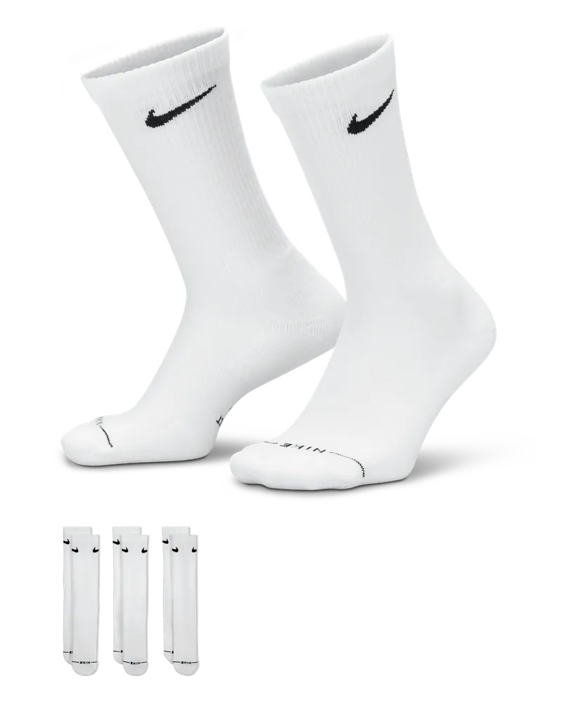 Nike Everyday Elevated Crew-Socken (3 Paar) - Weiß Weiß