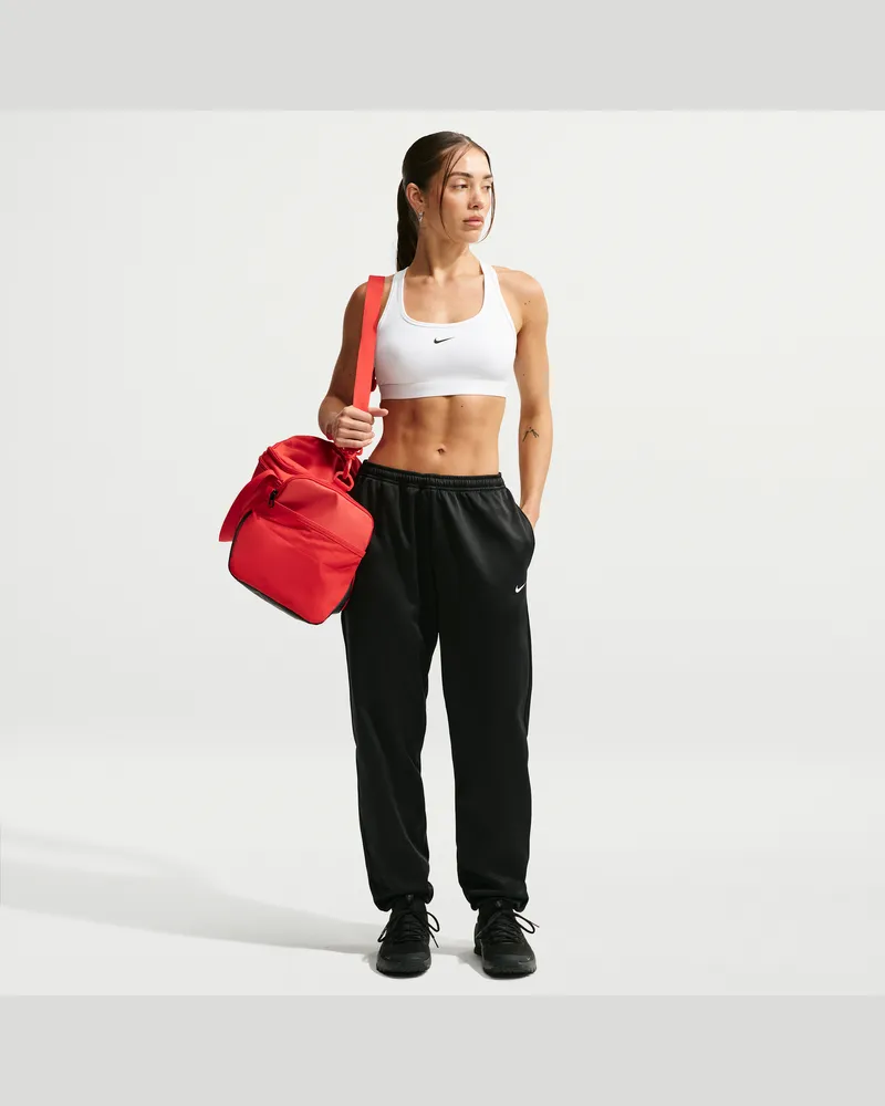Nike Studio Fleece Sport Therma-FIT Hose mit mittelhohem Bund (Damen) - Schwarz Schwarz