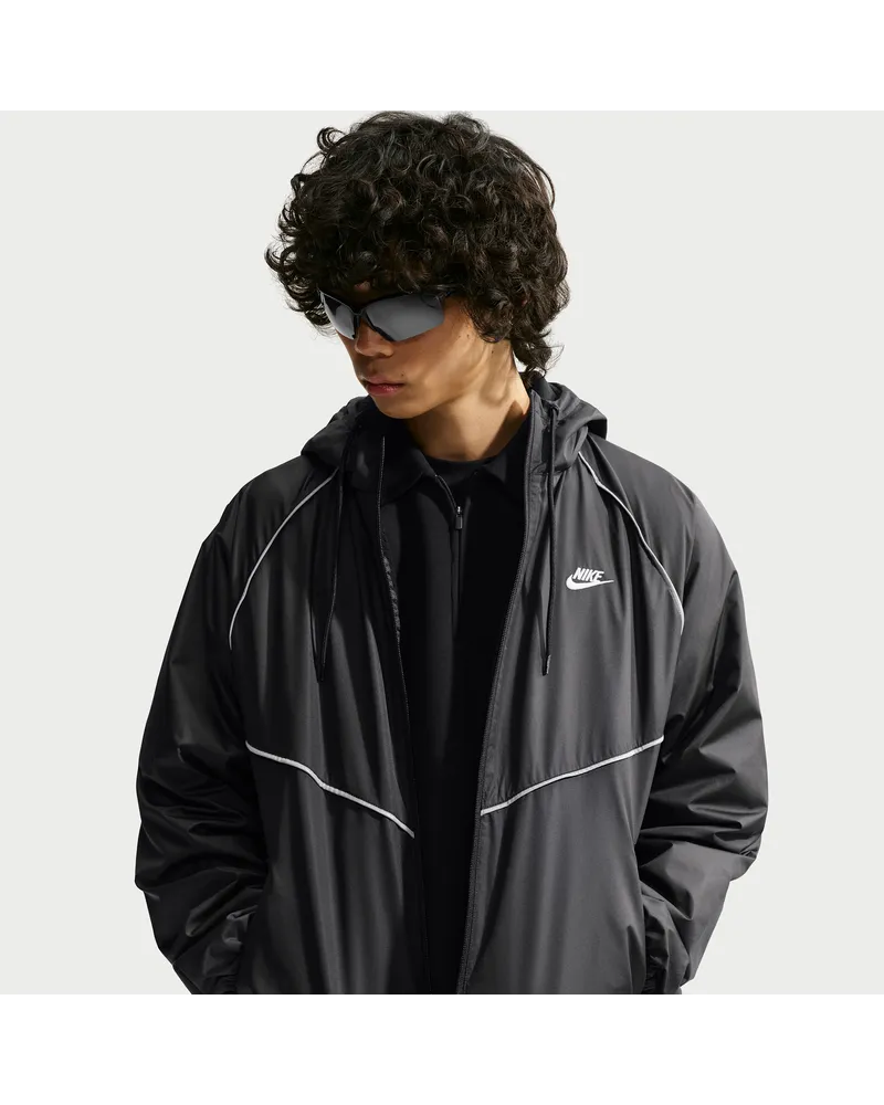 Nike Windrunner lockere Storm-FIT-Jacke (Herren) - Schwarz Schwarz