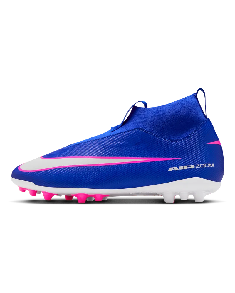 Nike Jr. Mercurial Superfly 10 Academy High-Top-Fußballschuh für Kunstrasen (jüngere/ältere Kinder) - Blau Blau