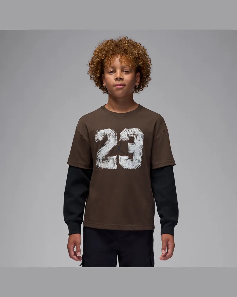 Jordan T-Shirt im Lagenlook (ältere Kinder) - Braun Braun