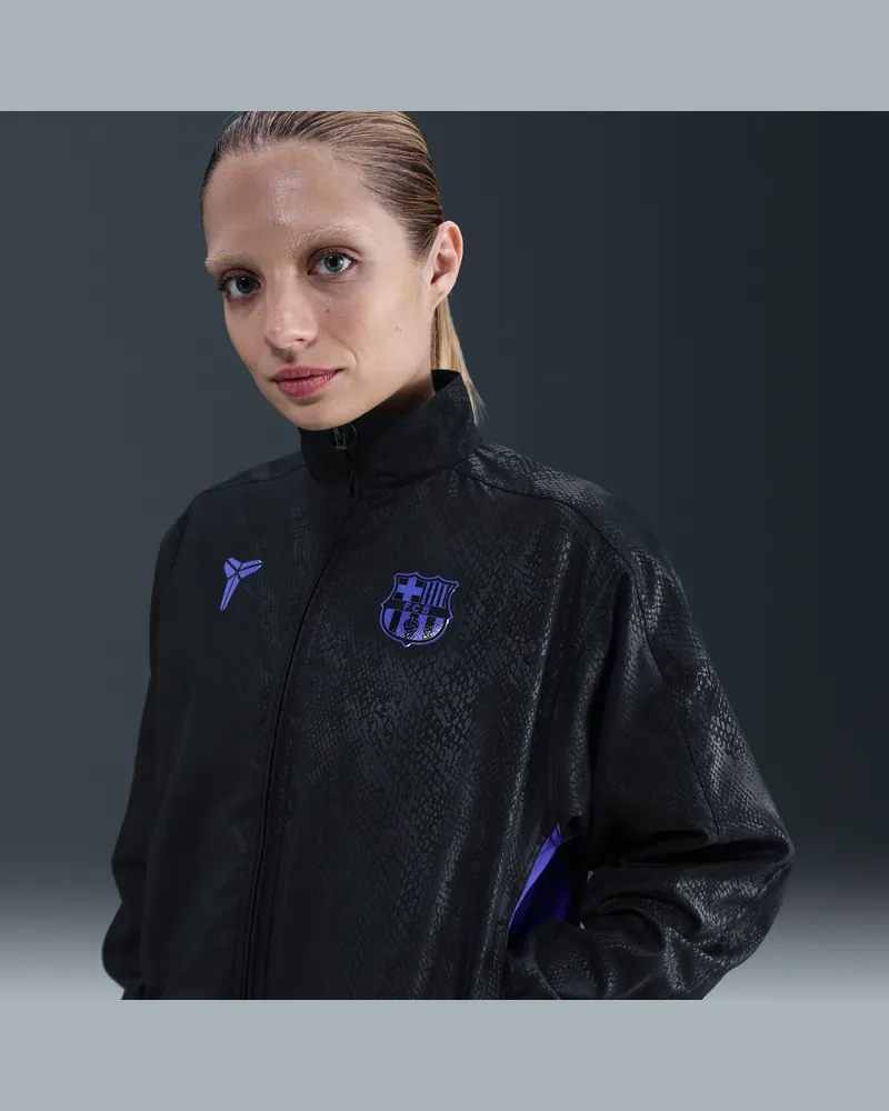 Nike FC Barcelona Away Kobe Fußball-Track-Jacket mit Grafik (Damen) - Schwarz Schwarz