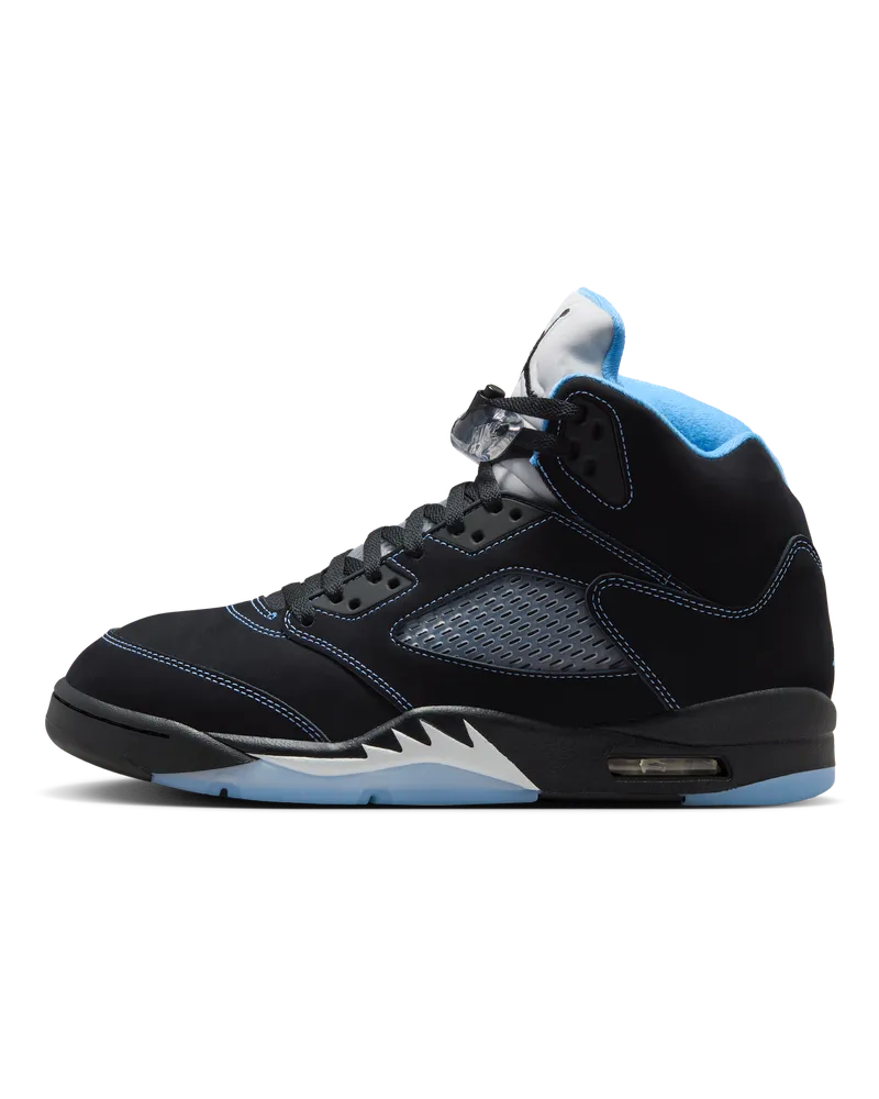 Jordan Air  5 "Black Carolina" Schuh (Herren) - Schwarz Schwarz