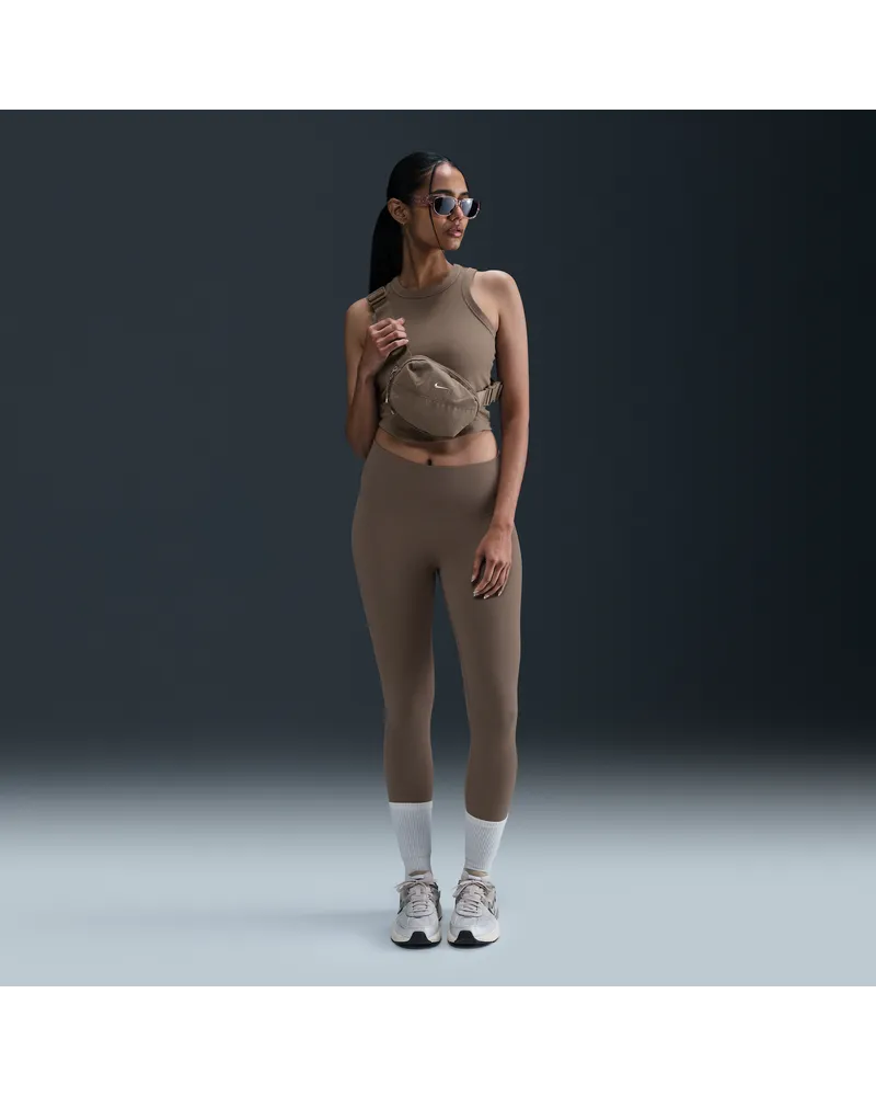Nike Zenvy Leggings in voller Länge mit hohem Bund (Damen) - Braun Braun