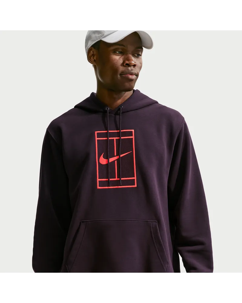 Nike Court Slam Dri-FIT Tennis-Hoodie aus Fleece für Herren - Rot Rot