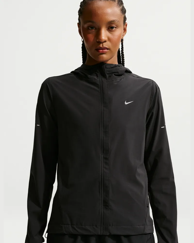 Nike Swift verstaubare Repel-Laufjacke (Damen) - Schwarz Schwarz