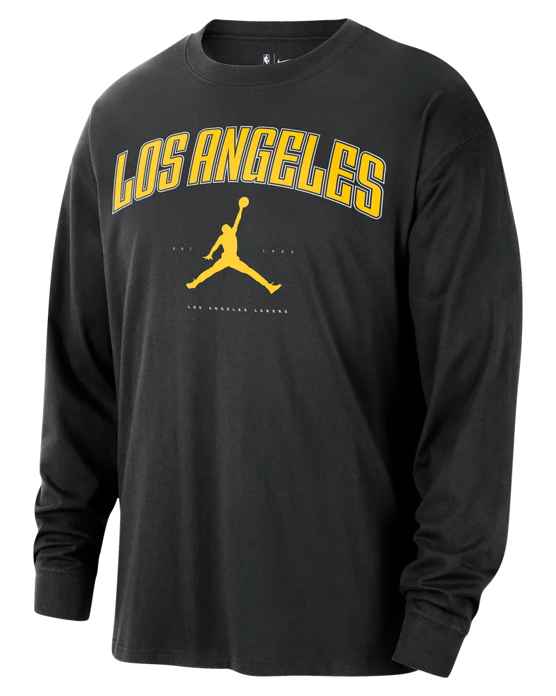 Jordan Los Angeles Lakers Essential  NBA-Longsleeve für Herren - Schwarz Schwarz