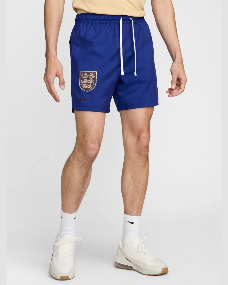 Nike England Sport Essential Flow FußBallshorts Aus Webmaterial Mit Futter (Herren) Blau