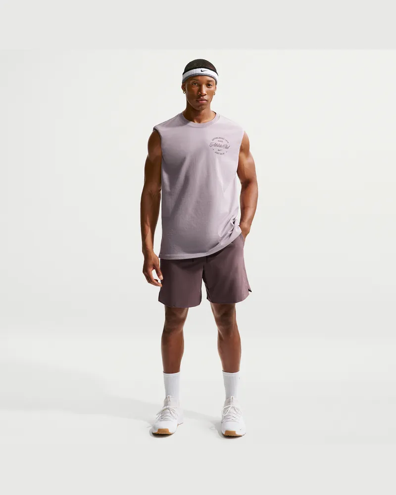 Nike Unlimited vielseitige Dri-FIT Herrenshorts ohne Futter (ca. 18 cm) - Lila Lila