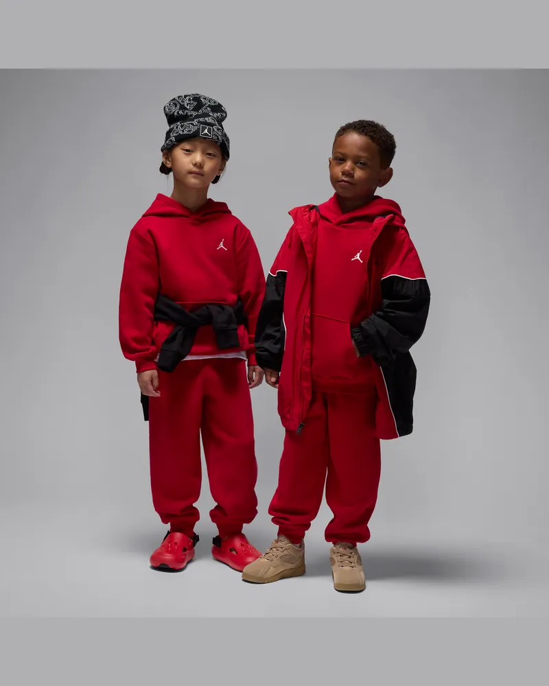Jordan Brooklyn Fleece 2-teiliges Hoodie-Set (jüngere Kinder) - Rot Rot