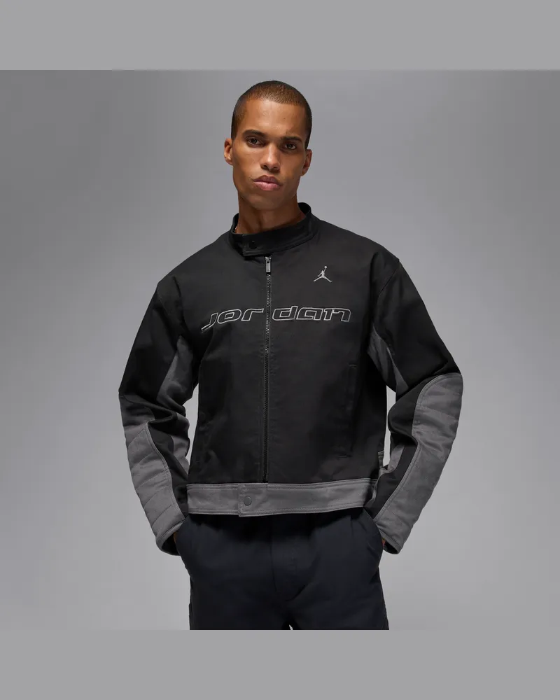 Jordan Brooklyn Motorsport-Jacke (Herren) - Schwarz Schwarz