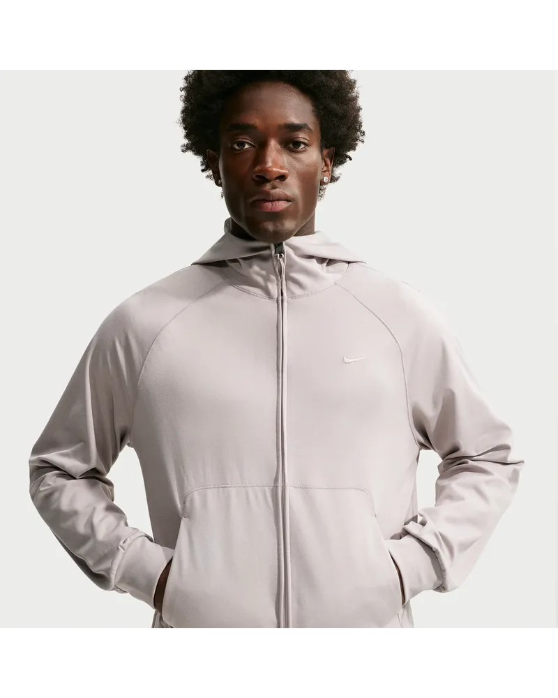 Nike Primary NanoKnit Performance-Kapuzenjacke mit Dri-FIT-Technologie und UV-Schutz für Herren - Braun Braun