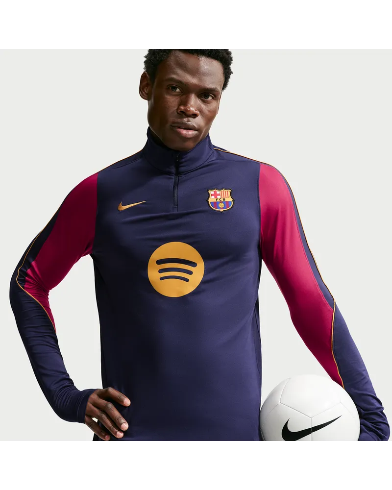 Nike FC Barcelona Strike  Dri-FIT Fußball-Drill-Oberteil aus Strickmaterial (Herren) - Blau Blau