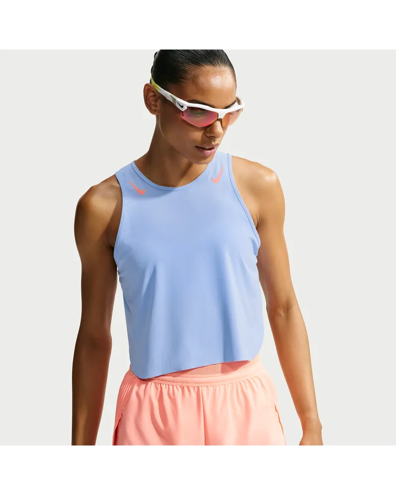 Nike AeroSwift Dri-FIT-ADV-Lauf-Tanktop im Crop-Design für Damen - Blau Blau