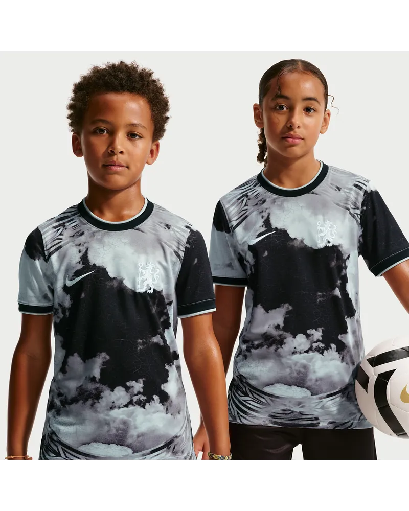 Nike Chelsea FC  Pre-Match-Fußballoberteil mit Dri-FIT-Technologie (ältere Kinder) - Grau Grau