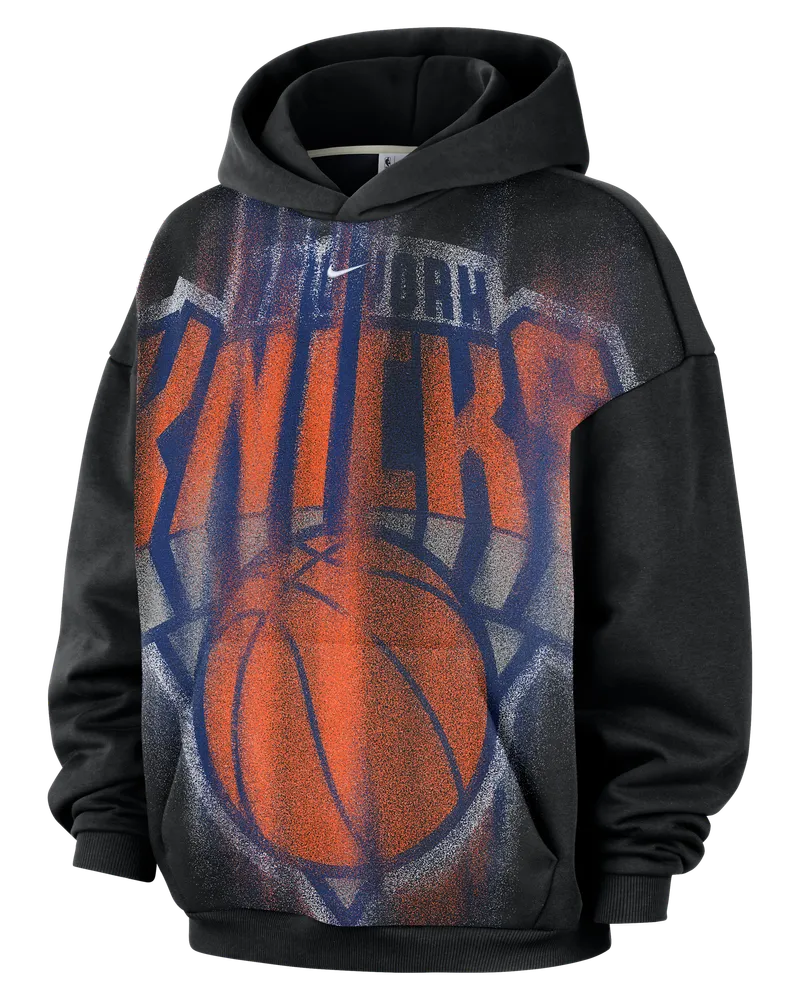 Nike New York Knicks Standard Issue Fleece Basketball-Hoodie (Herren) - Schwarz Schwarz