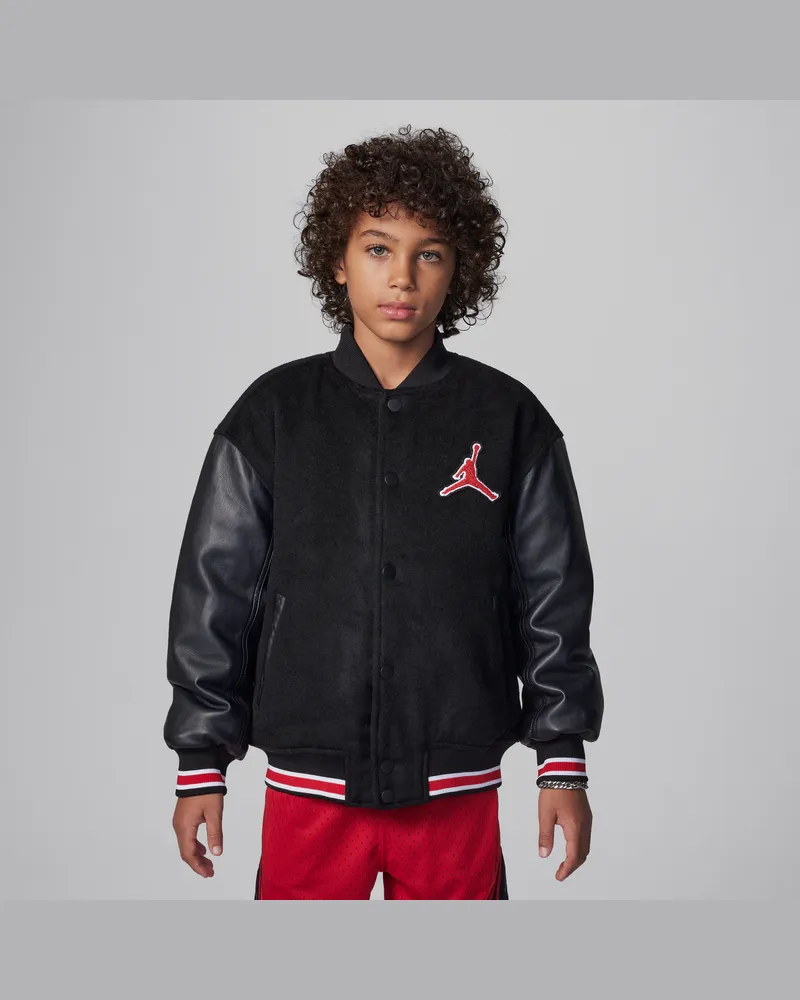 Jordan College-Jacke (ältere Kinder) - Schwarz Schwarz
