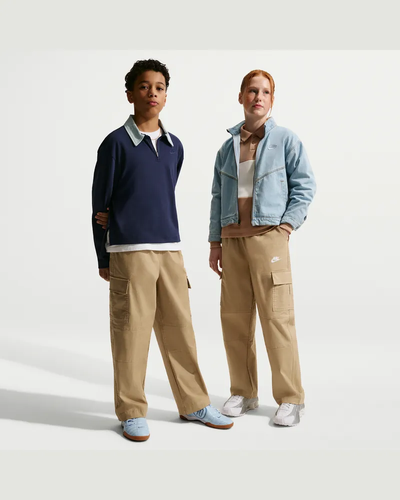 Nike Club gewebte Cargohose für ältere Kinder - Braun Braun