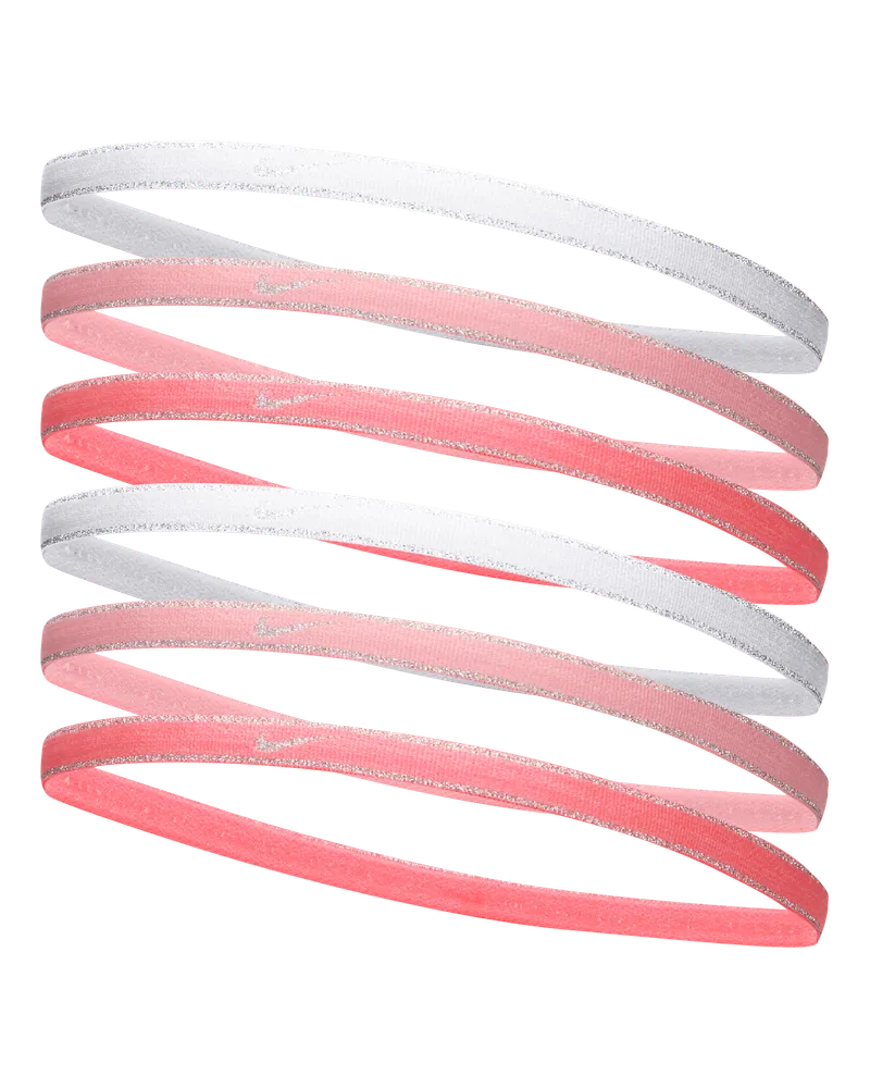 Nike Swoosh Sport Metallic-Haarbänder (6er-Pack) - Pink Pink