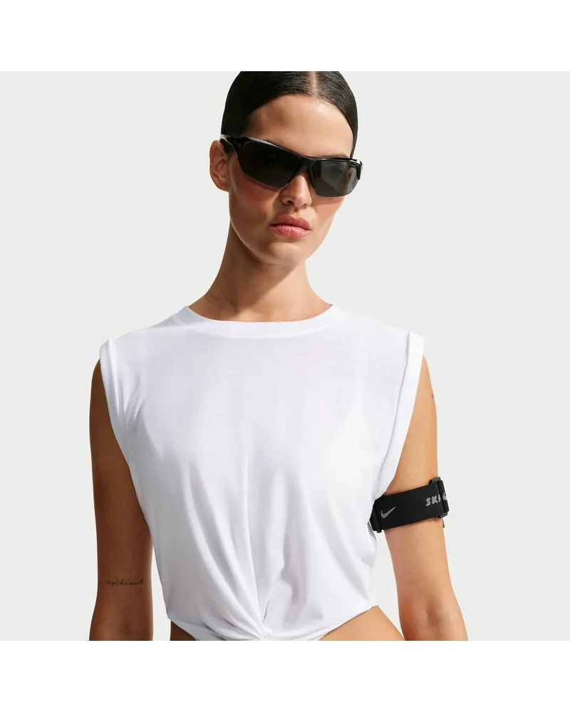 Nike SKIMS Performance Cotton Blend verkürztes Tanktop mit Twist (Damen) - Weiß Weiß