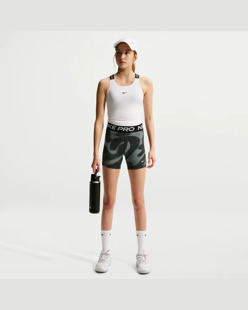 Nike Pro Dri-Fit Shorts (ca. 7,5 cm) für ältere Kinder (Mädchen) - Schwarz Schwarz