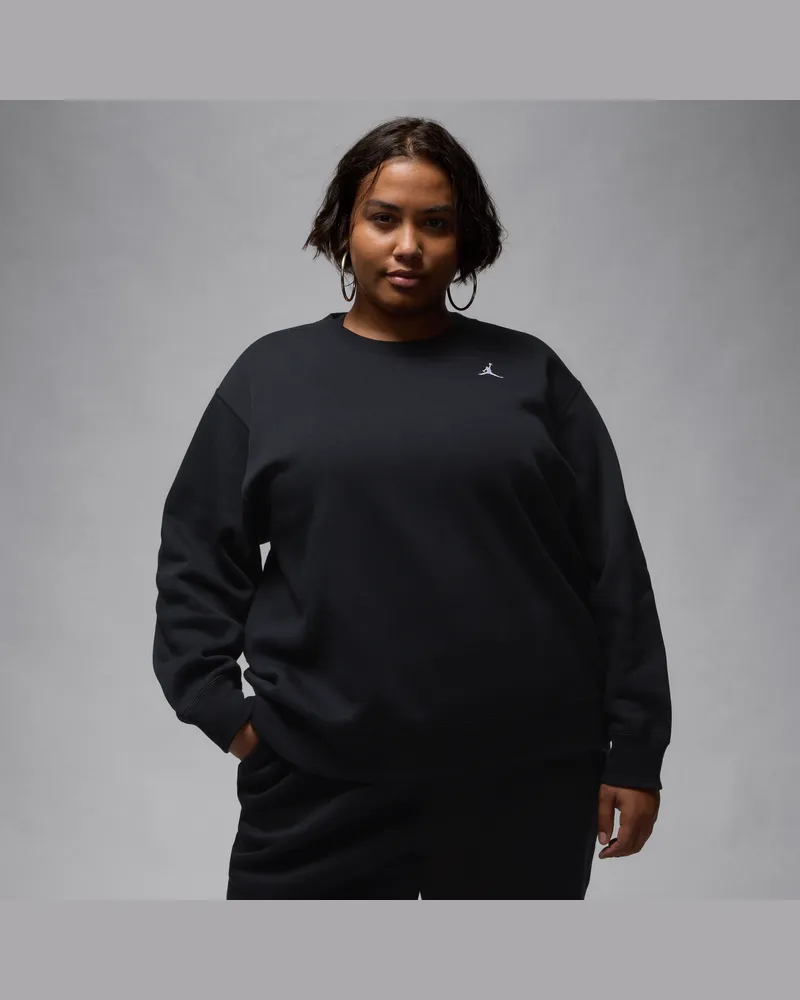 Jordan Brooklyn Fleece Damen-Sweatshirt mit Rundhalsausschnitt - Schwarz Schwarz