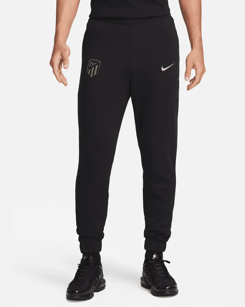 Nike Atlético Madrid Third  Fußballhose aus French-Terry für Herren - Schwarz Schwarz