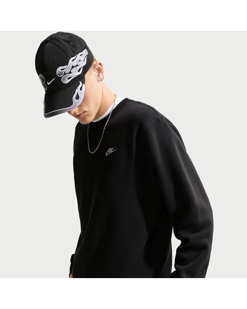 Nike Club Fleece-Rundhalsshirt (Herren) - Schwarz Schwarz