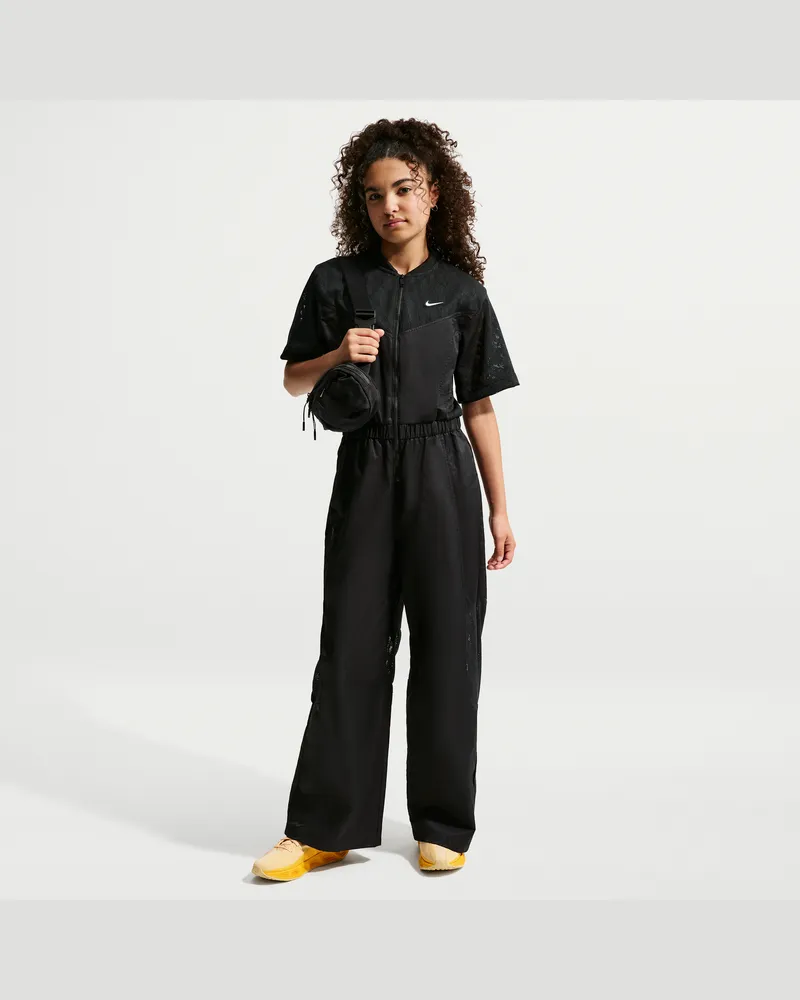 Nike Web-Tanz-Jumpsuit für ältere Kinder (Mädchen) - Schwarz Schwarz