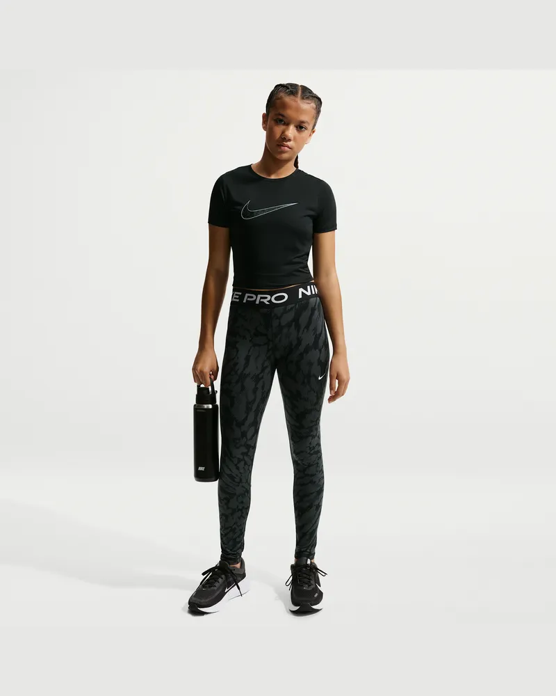 Nike Pro Leggings für ältere Kinder (Mädchen) - Schwarz Schwarz