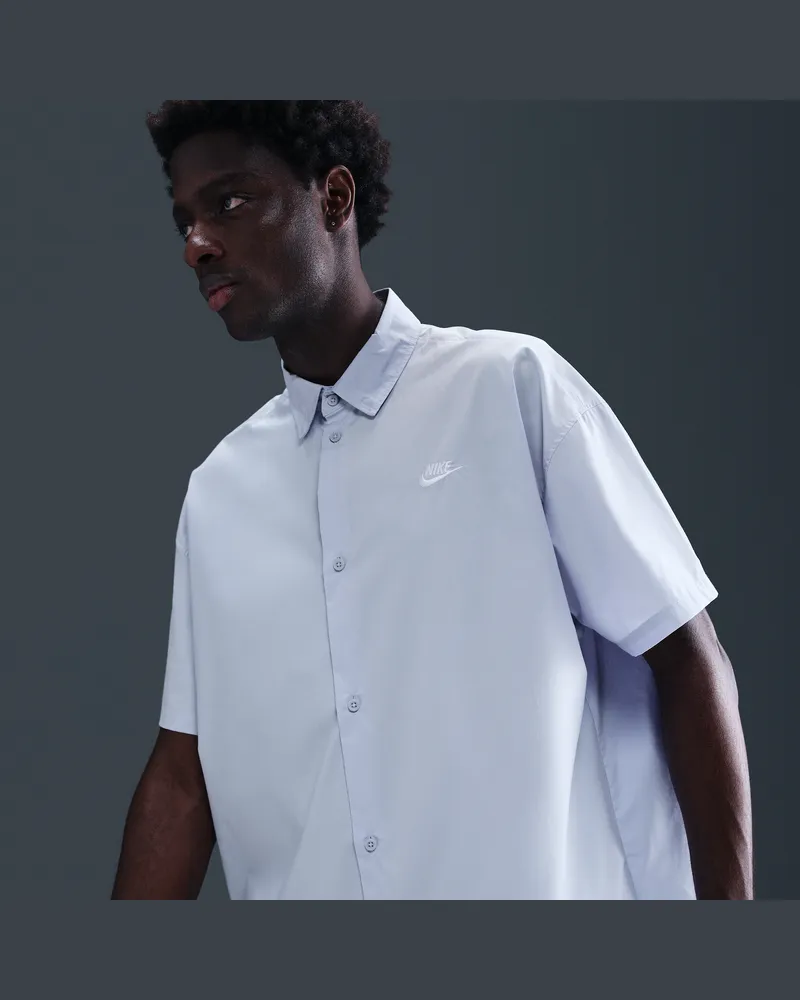 Nike Club Kurzarmshirt mit Knopfleiste für Herren - Grau Grau