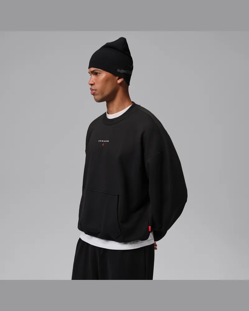 Jordan Flight Fleece Sweatshirt mit Rundhalsausschnitt (Herren) - Schwarz Schwarz