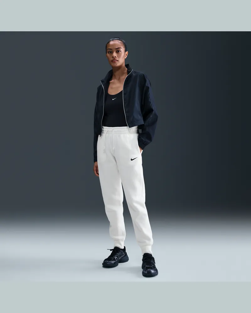 Nike Sportswear Phoenix Fleece Damen-Trainingshose mit mittelhohem Bund - Weiß Weiß