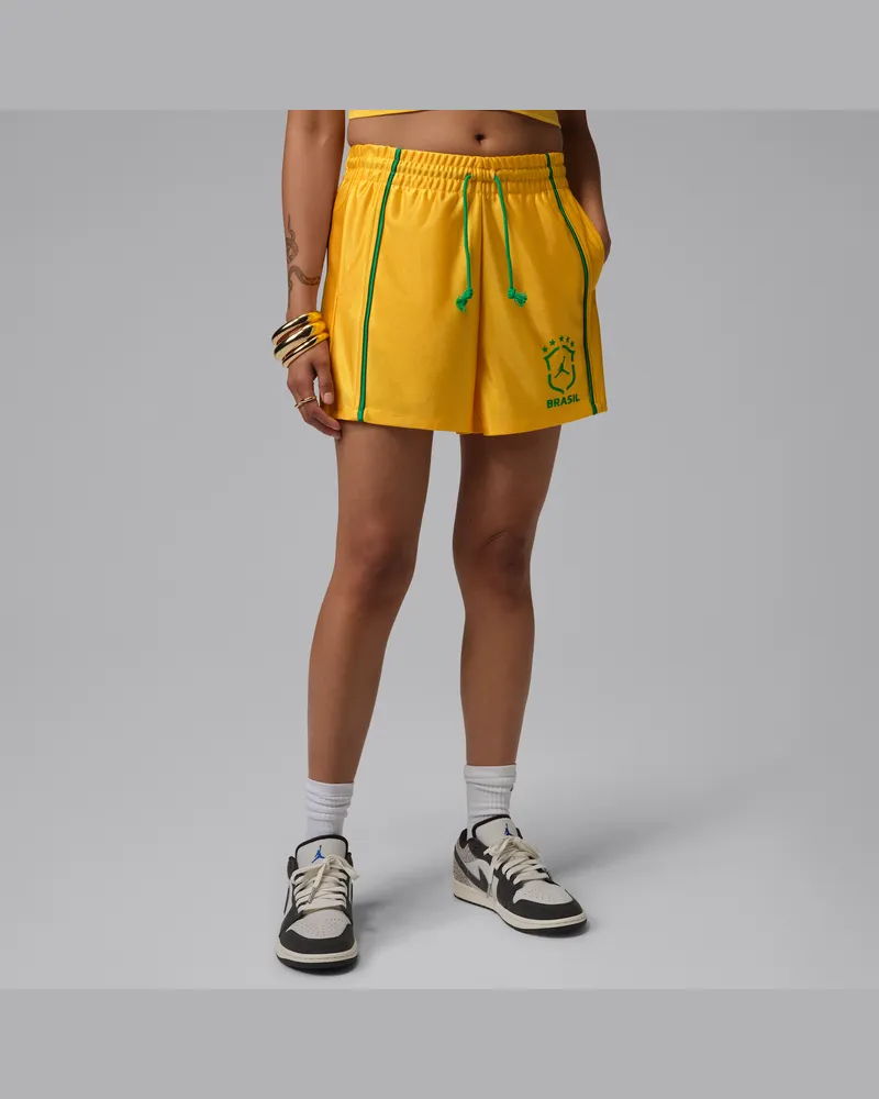 Jordan Brooklyn Brasilien Strick-Shorts (Damen) - Gelb Gelb