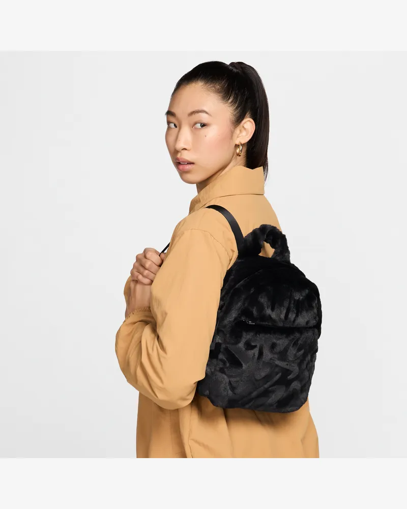 Nike Futura 365 Mini-Rucksack aus Kunstfell (6 l) - Schwarz Schwarz