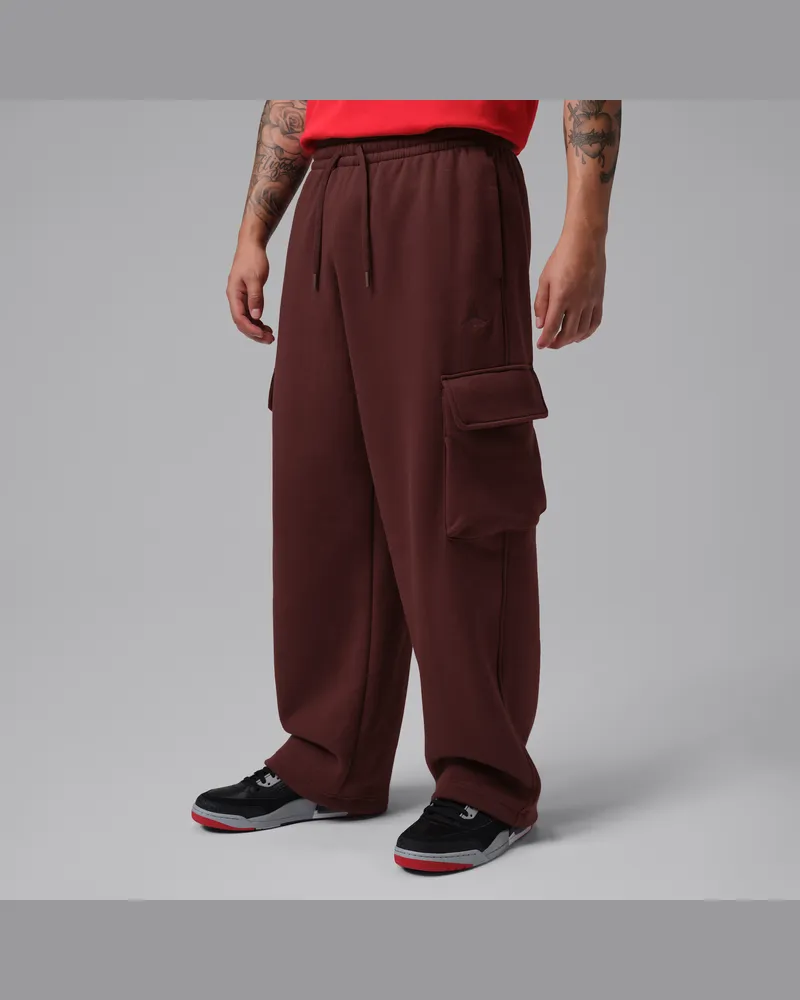 Jordan Brooklyn Oversize-Fleece-Cargohose (Herren) - Braun Braun