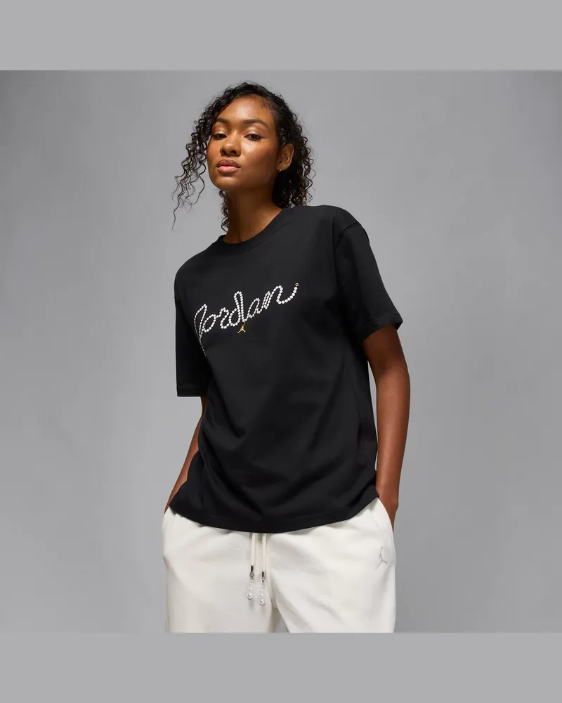 Jordan Brooklyn T-Shirt (Damen) - Schwarz Schwarz