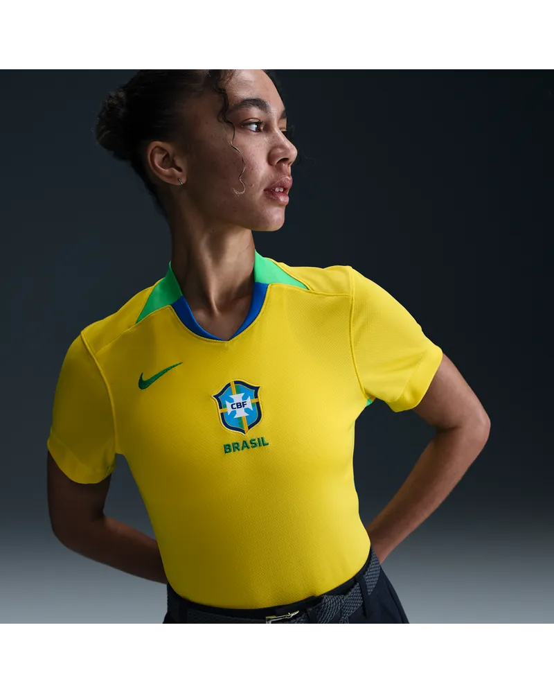 Nike Brasilien 2025 Stadium Home (Frauenteam)  Replika-Fußballtrikot mit Dri-FIT-Technologie (Damen) - Gelb Gelb