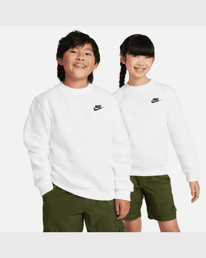 Nike Sportswear Club Fleece Sweatshirt für ältere Kinder - Weiß Weiß