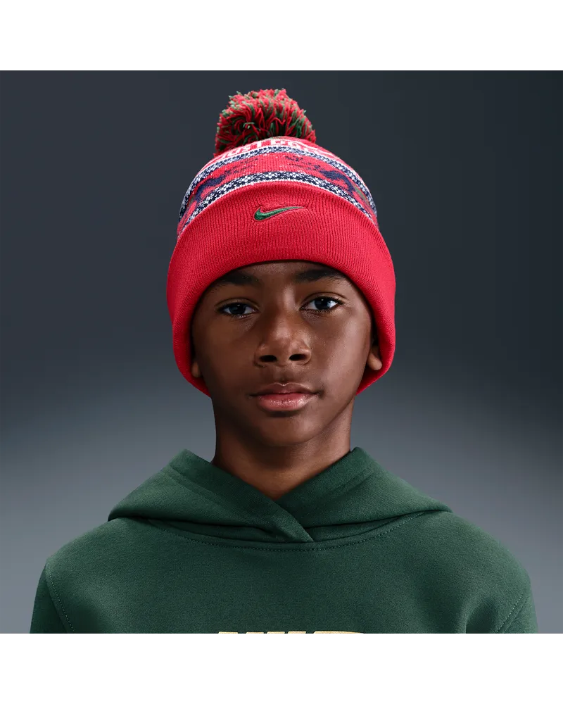 Nike Peak Beanie mit Standardbündchen (ältere Kinder) - Rot Rot