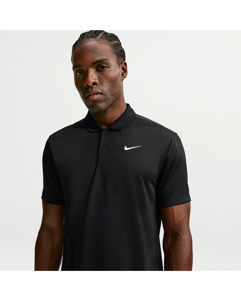 Nike Court Dri-FIT Tennis-Poloshirt für Herren - Schwarz Schwarz